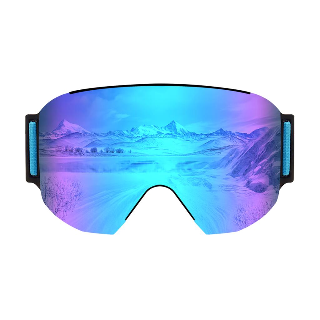 NICESEEM K018 Custom Anti-UV Winter Sport Ski Eyewear Cylindrical Magnetic Snowboard Goggles Magnet Electroplated Dazzling