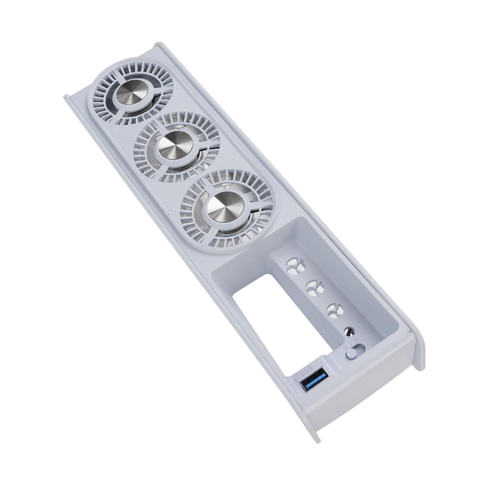 Cooling Fan for Slim Console 9 Blades 2 Speeds USB3.0 Game Console External Cooler Fan with 7 Color Light for Both Disc and Digital Editions