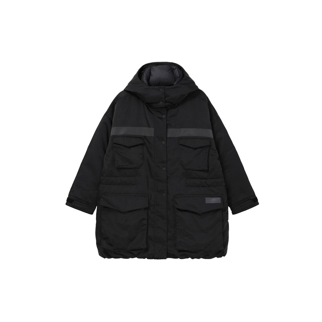 Nike Sportswear Down-Fill City Ready Warm Multi-Pocket Reflective Long Hooded Coat Women Outerwear Black CZ1142-010