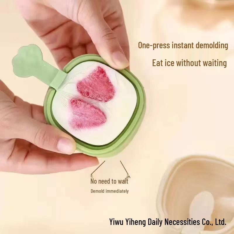 Cute Cheese Silicone Ice Cream & Popsicle Molds for Kids - Household Ice Tray and Ice Cube Box