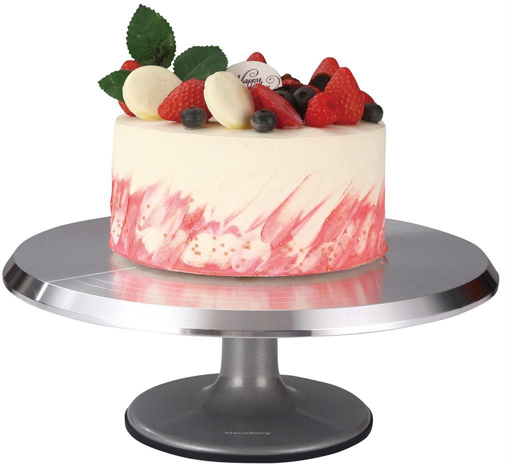 Patera Obrotowa Do Ciast Tortu Babeczek 25,5cm KLAUSBERG KB-7771