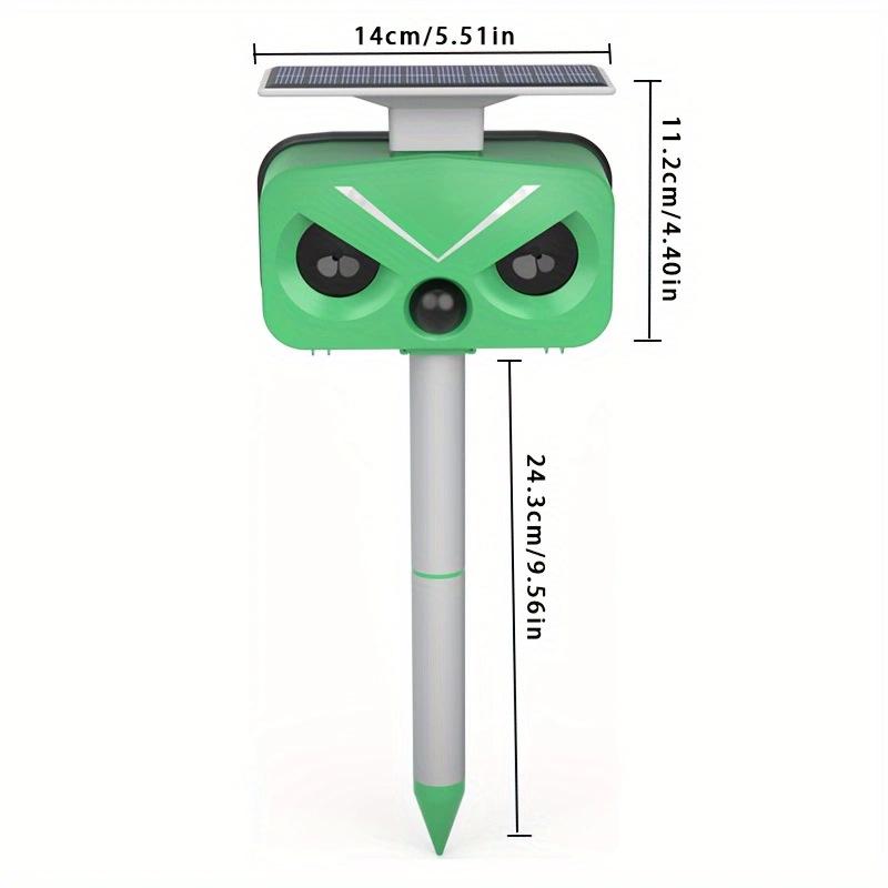 Solar-Powered Multifunctional Animal Repellent for Birds, Cats, and Rodents
