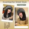 14 inch Beanie Hat Hairpiece Knitted Cap Warm Ski Hat Wigs  for Autumn and Winter