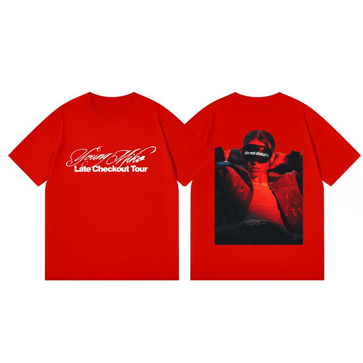 Rapper Young Miko Late Checkout Tour 2026 Graphic T Shirts Unisex Women Fashion Hip Hop Tshirts Summer Casual Loose Cotton Tshirt 4XL