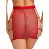 Womens Sparkly Rhinestone Mesh Miniskirt Elastic Waist Side Cutouts Bodycon Design See Through Club Skirt