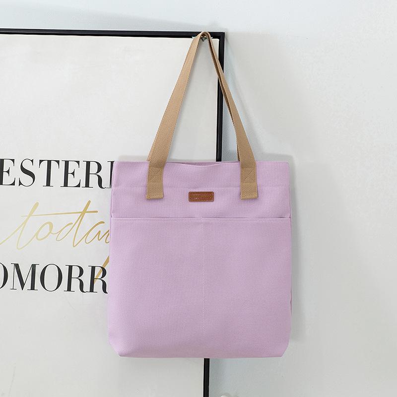 

Spacious Canvas Crossbody Bag for College Students - Versatile Korean & Japanese Style
