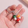 Charm Alloy Mushroom Keychain With Handmade Glass Detail Suitable For Any Occasion