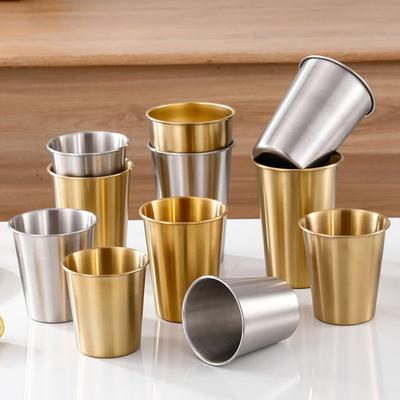 200-500ml Μεταλλικό Κύπελλο από Ανοξείδωτο Ατσάλι 304 Κύπελλα Ουίσκι Μπύρας Ποτήρι Λευκού Κρασιού Κύπελλο Καφέ Ταξιδιού Κάμπινγκ Κούπες Ποτό Κούπα Καφέ Τσαγιού