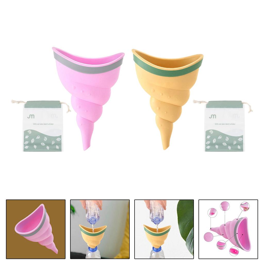 Womens Pee Funnel Women Urinal Funnel Flexible Female Urinal Female Urination Device for Backpacking Camping Hiking Car