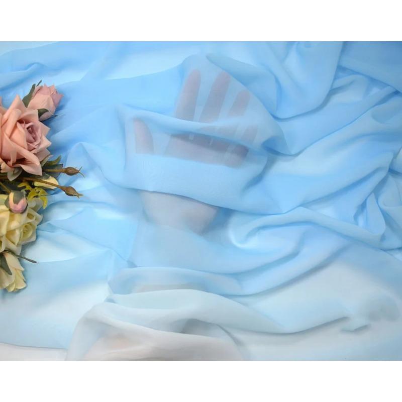 Gradient Color Organza Tulle Fabric 100D Chiffon Fabric for Diy Ancient Style Hanfu Dress Stage Dance Costume Drape Decor Craft