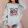 Children's Fashionable Casual Long-sleeved Loose Christmas Print Pullover Sweatshirt
