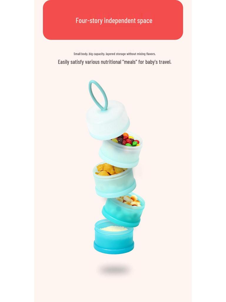 MillyMally Portable Milk Powder Box: Large Capacity, Mini Compartment for Baby Outings.