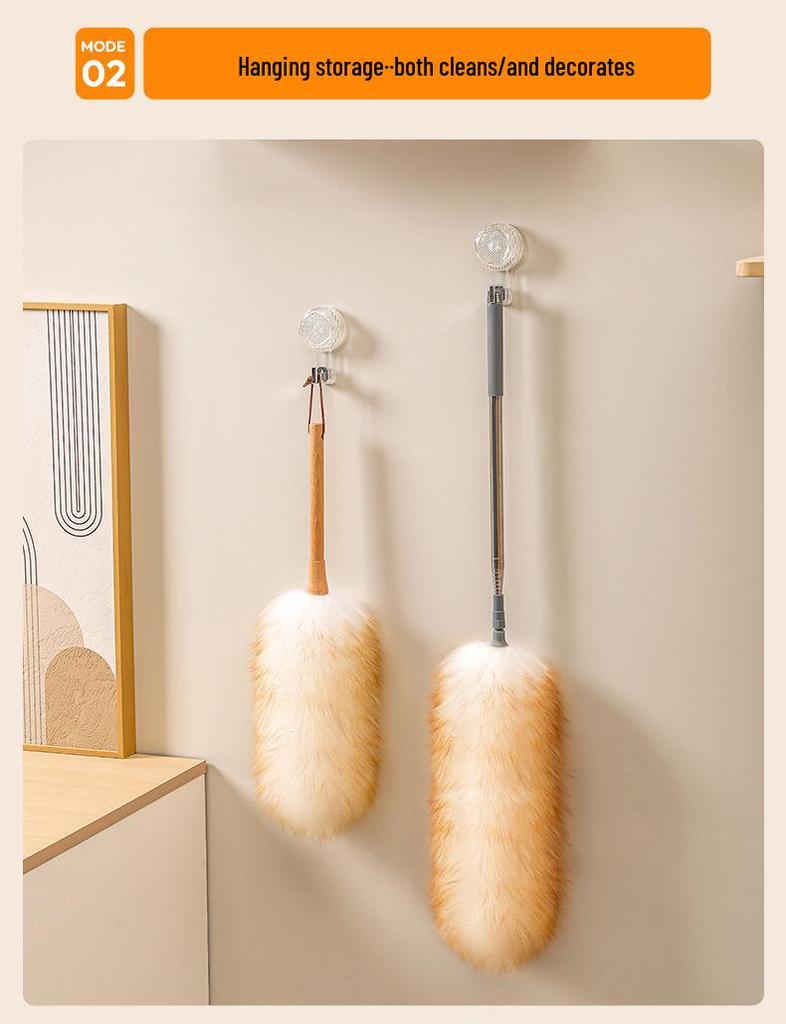 Retractable Chicken Feather and Wool Duster for Household and Car Cleaning