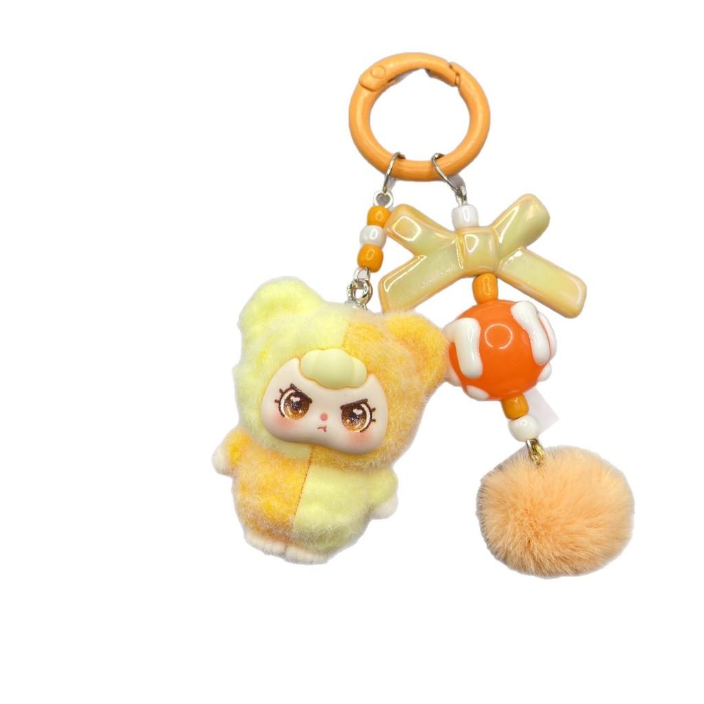 Cute Plush Keychain With Colorful Design For Girls Bag Accessories