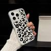 Leopard print black background, suitable for iPhone17Pro flash diamond mobile phone case, Apple 16 advanced sense 14/15 light luxury 12 large holes