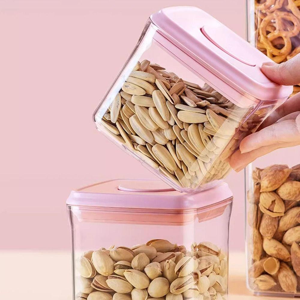 Lebensmittelechte luftdichte Lebensmittelbehälter Versiegelt Auslaufsicher Küchenaufbewahrungsglas mit Deckeln Abnehmbar Ein-Knopf-Öffnung