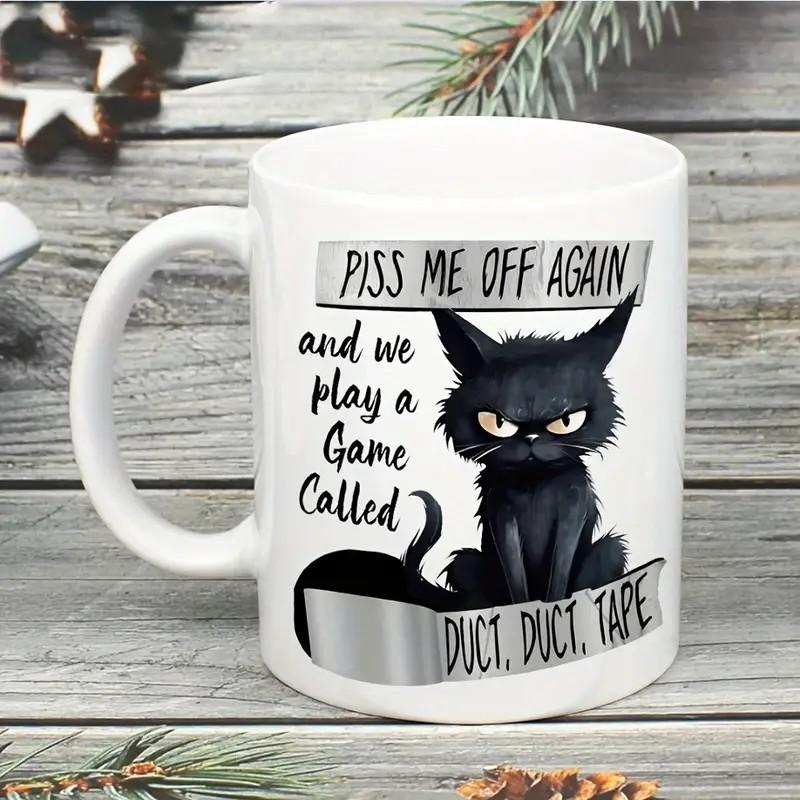 

Cat Pattern Mug, Office and Home Use Cup, Coffee Cup, Ceramic Cup, Holiday Gift, Decorative Item 301-400ml