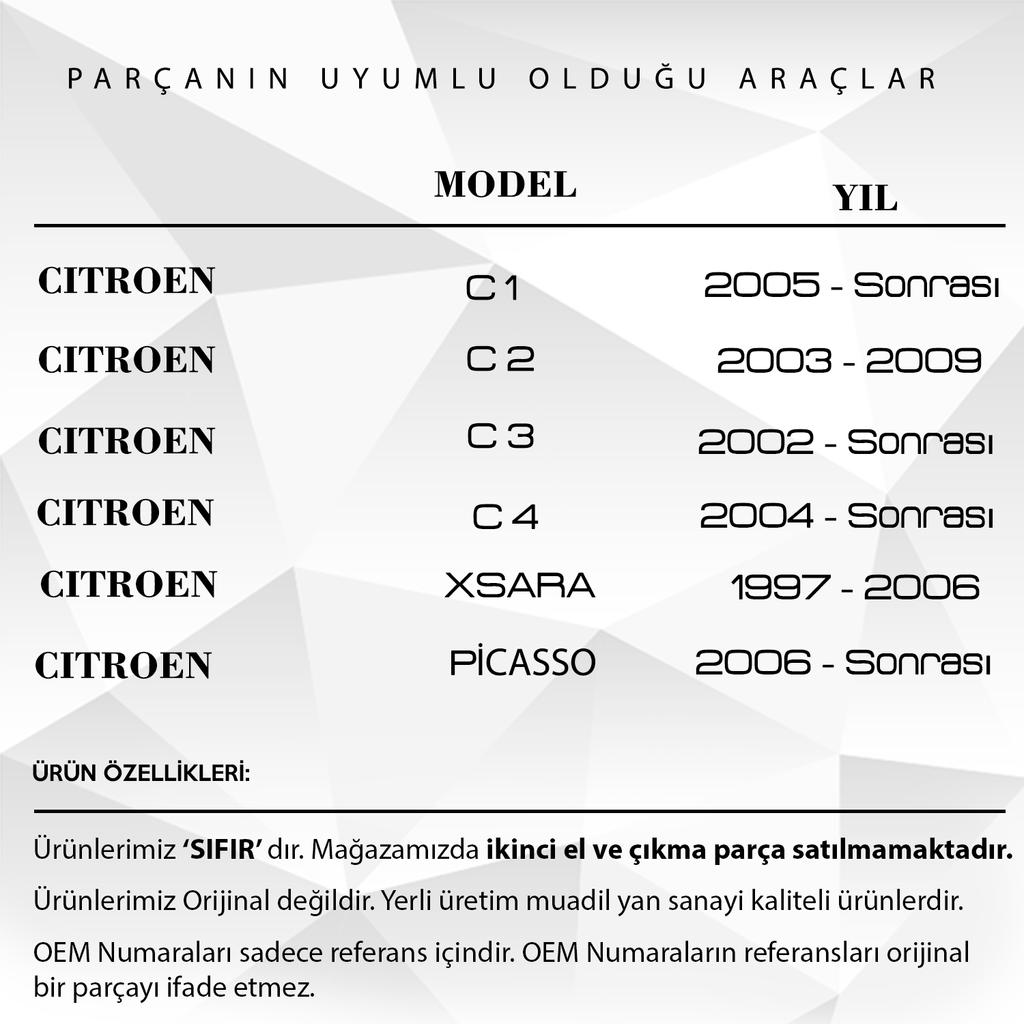 Simplex Type 2-Button Remote Key Housing Case Cover For Citroen C1,C2,C3,C4, Picasso