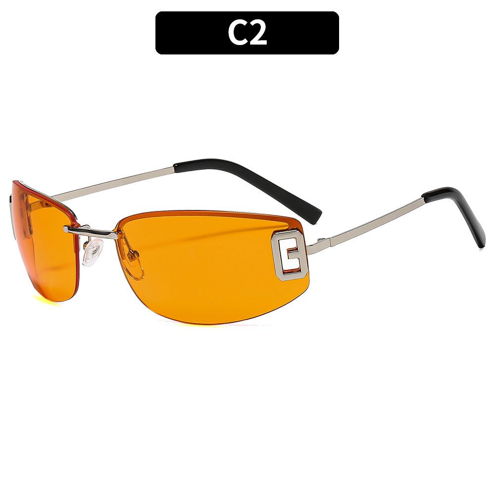 Women's sunglasses, men's and women's fashion frameless sunglasses