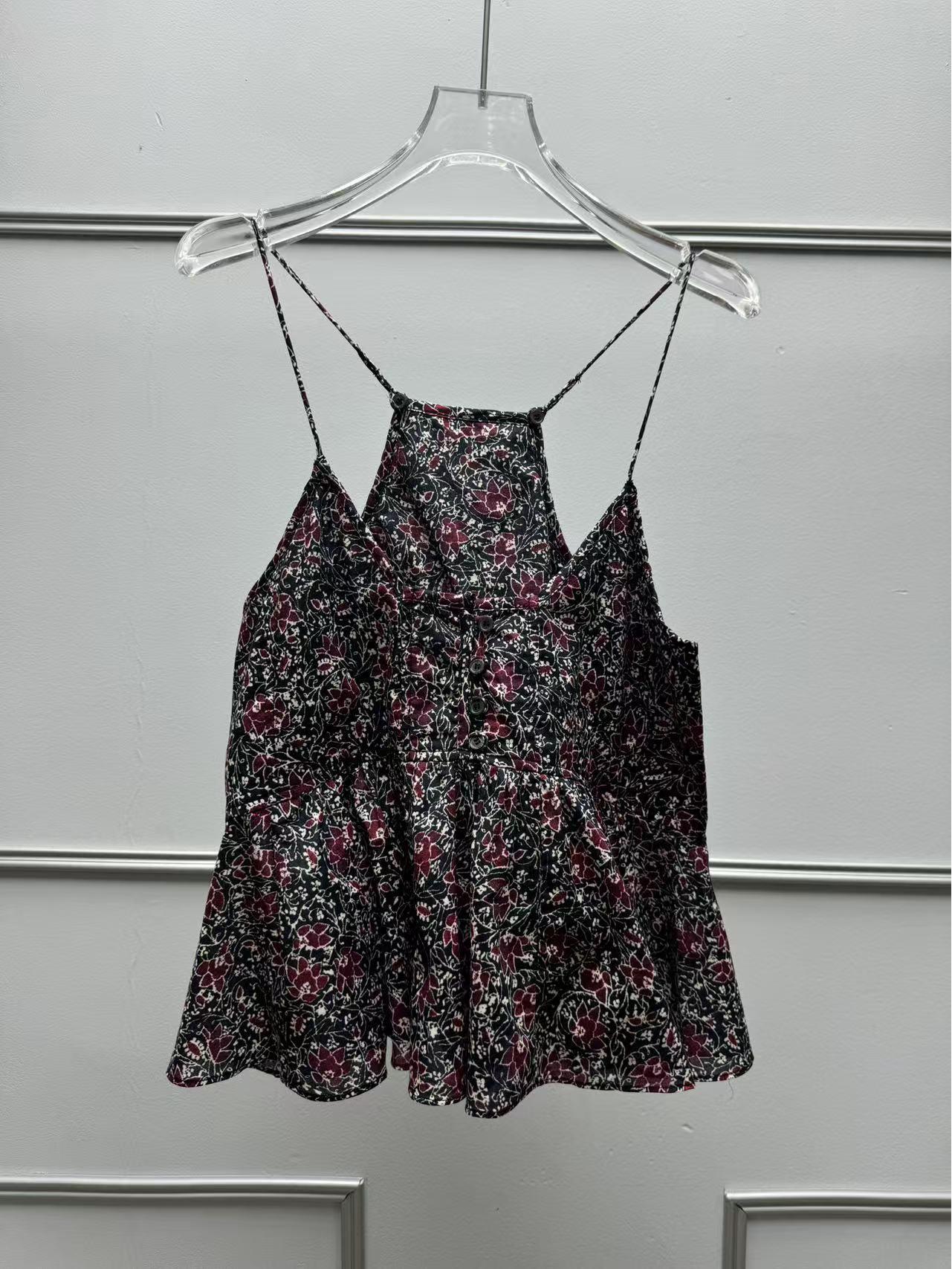 French Niche Floral Ruffle Camisole & Casual Shorts Set - Spring/Summer S (34)