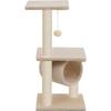 VidaXL Cat Tree with Sisal Scratching Posts 65 Cm Beige