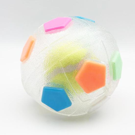 Dog Calming Ball Interactive Football Design Dog Toy Pets Toss And Fetch Toy with Squeaker Treat Dispensing for Small Medium Large Dogs