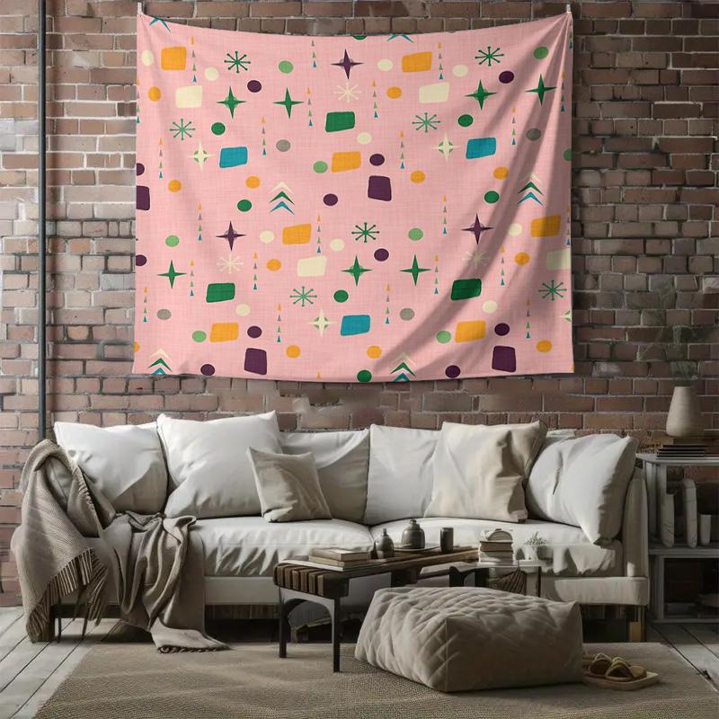 Bohemian Tapestry Wall Hanging Aesthetic Room Decor Nature Landscape Backdrop Dorm Room Decor Festival Collage Psychedelic Wall