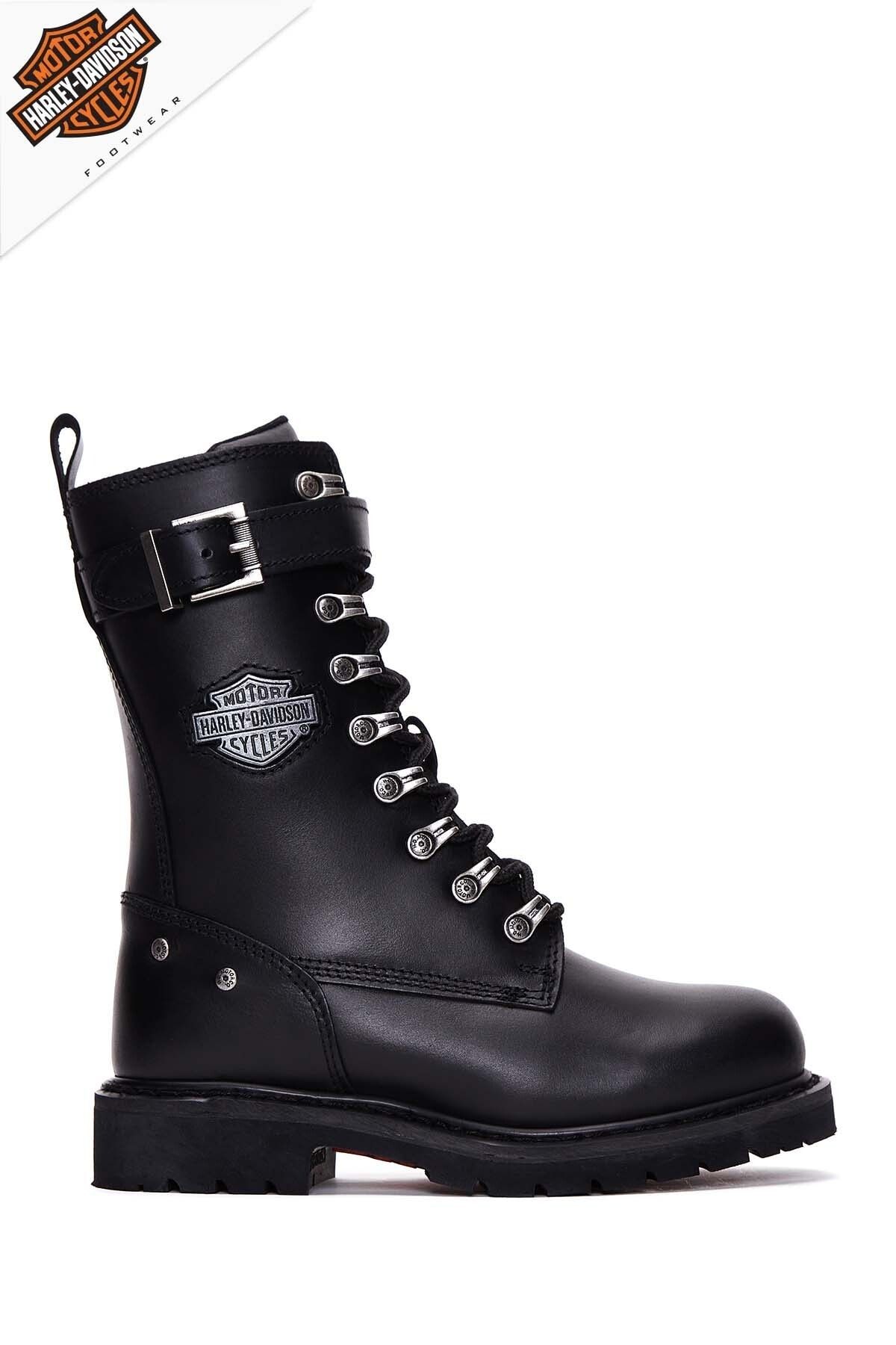 

Women Modern Stylish Fashion Genuine Leather Women Harleydavidson Gladis Leather Combat Boots 36