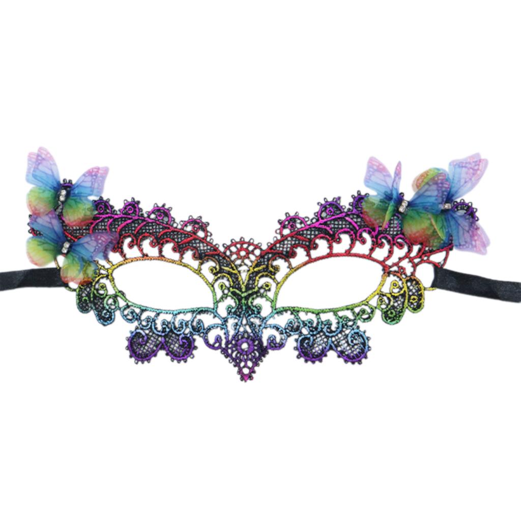 Rhinestones Masquerade Mask Venetians Party Mask Half Face Lace Mask Eye Mask Mardi Gras Mask for Halloween Costume Party