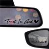 Trust In God Car Rearview Mirror Sticker - Reflective Car Body & Laptop Decoration