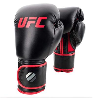 Gants d'entraînement de style Muay Thai UFC 12 oz Idéal pour le sparring Conception de style thaïlandais Sangle rigide pour sécuriser les poignets pendant les frappes Idéal pour le sparring et