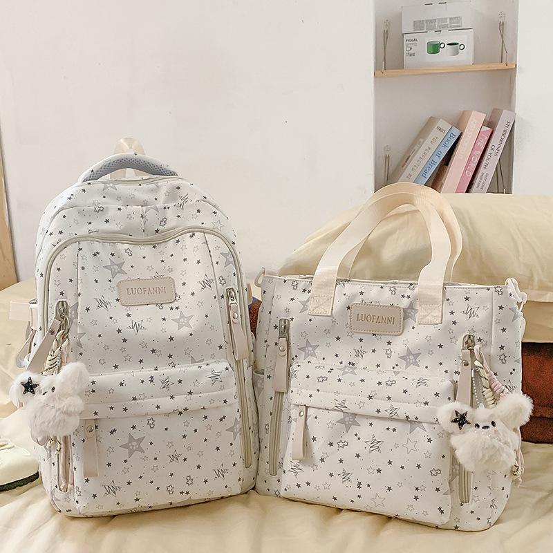 Japanese schoolbag ins niche new high-value fresh and sweet star backpack for junior high school students