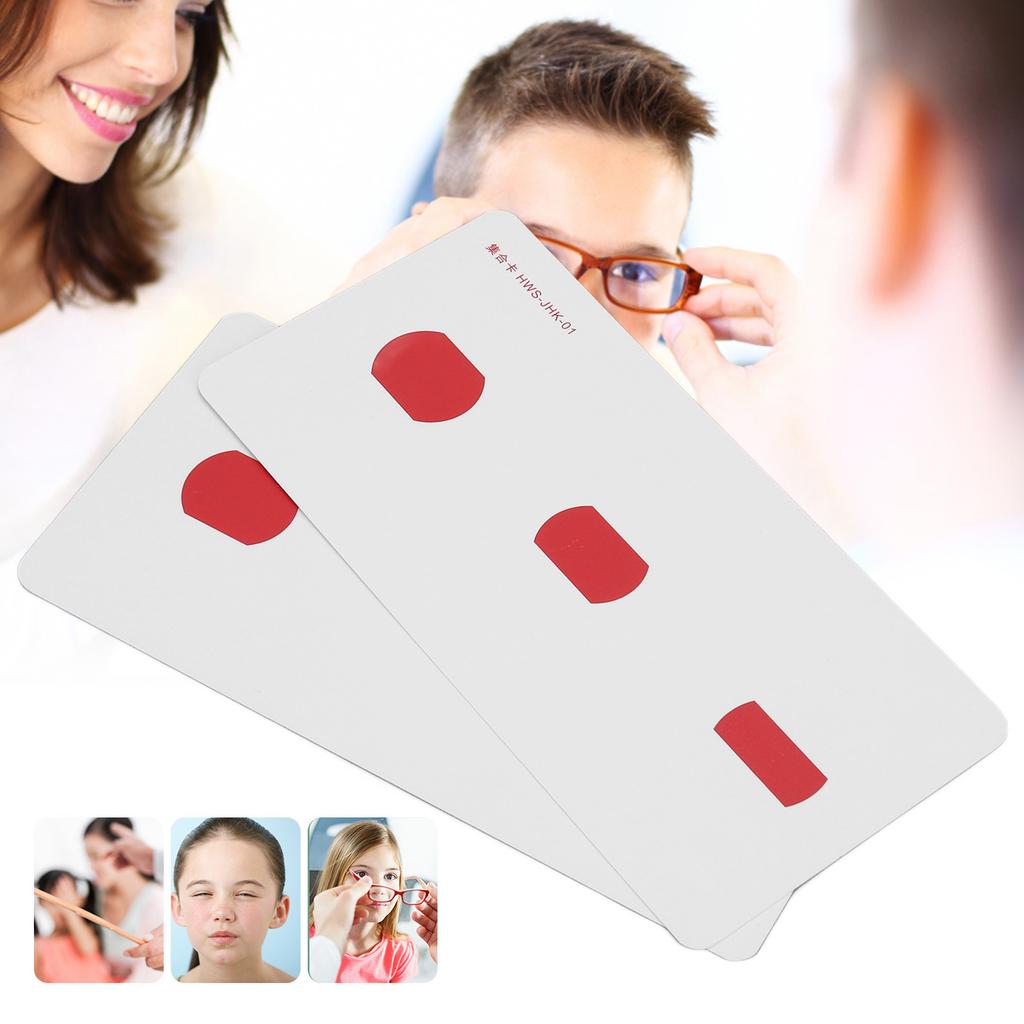 2 Schede Di Correzione Dello Strabismo, Migliorano Il Senso Visivo Carte Di Allenamento Per Lambliopia In Carta Patinata Impermeabile