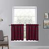 Polyester Plaid Kitchen Curtain Modern Simple Door Valance Curtain Coffee Curtain