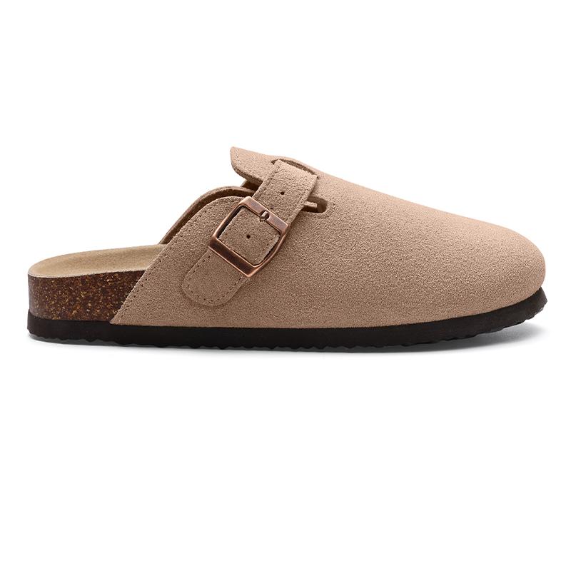 Fashion Smile PoP New Cork Clogs Slippers For Women Suede Clogs Slippers Fashion Brand Beach Slippers Outdoor Antiskid Home Slippers