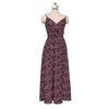 2023 Summer Bestseller: Women's V-neck Spaghetti Strap Print Dress - European & American Style, Waist-Cinching Design
