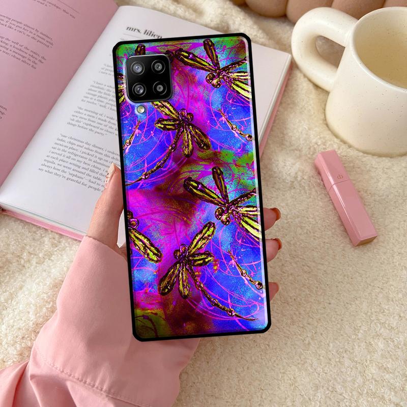 Luxury Dragonfly For Samsung Galaxy A06 A16 A26 A36 A56 A52 A53 A33 A13 A34 A54 A14 A15 A35 A55 A22 A32 Case