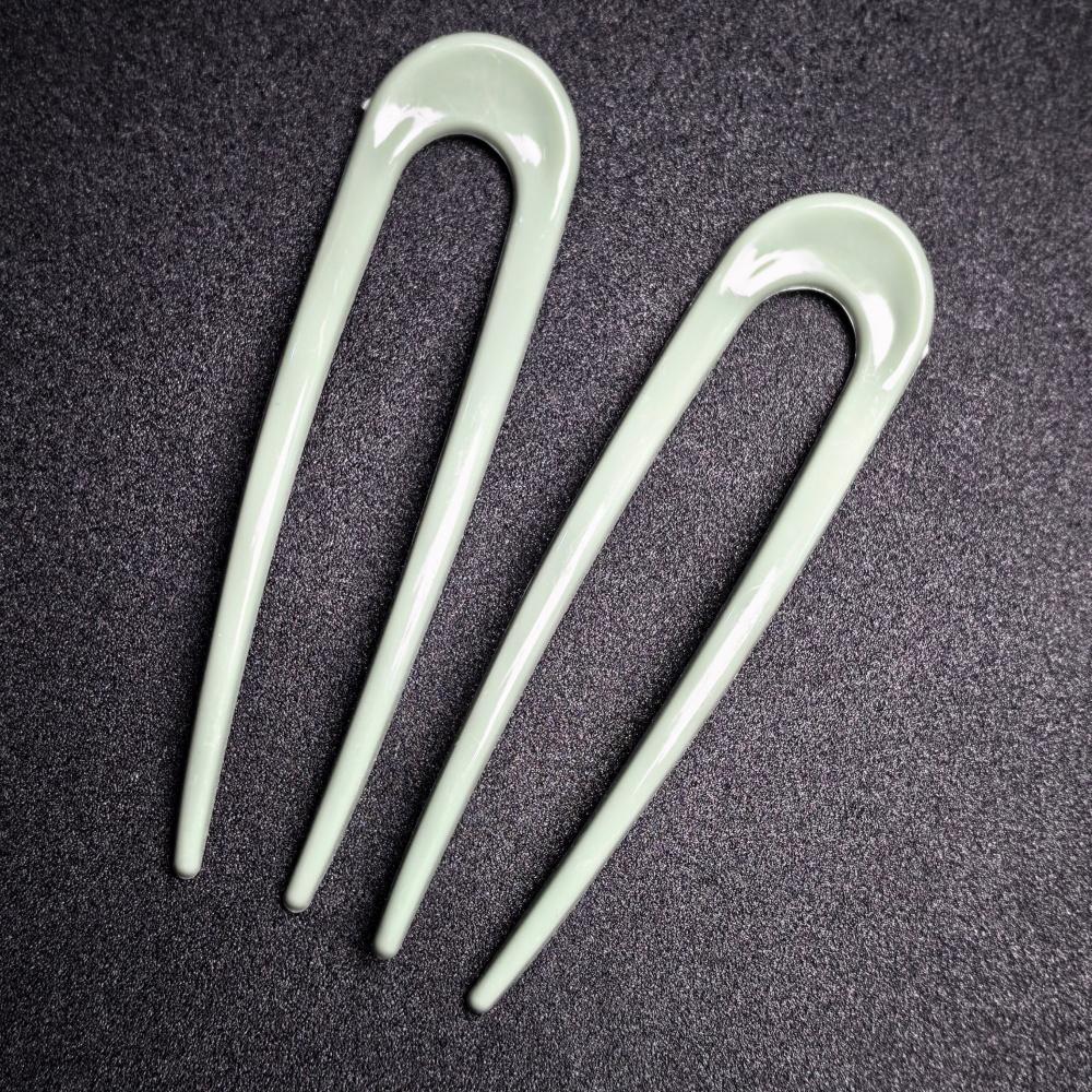 2PC 2025 New U Shaped Hair Stick Vintage French Hair Pin Women Acetate Hair Accessories DIY Retro Hairstyle Tool New Hair Clips