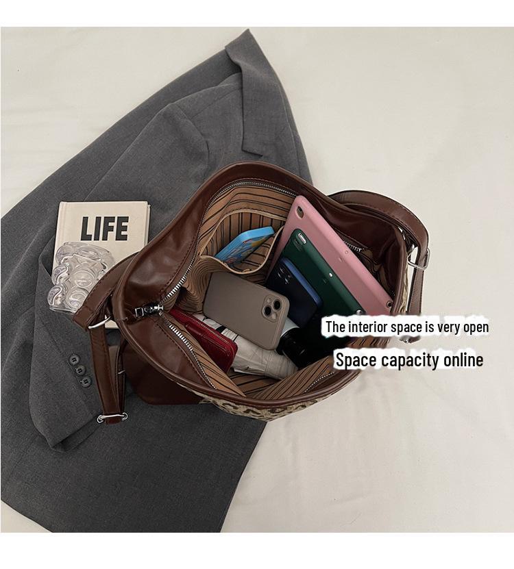 2025 Borsa Tote a Tracolla Semplice e alla Moda per Ragazze Carine - Stile Versatile Autunno/Inverno