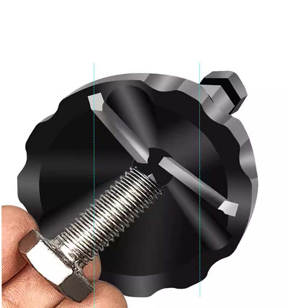 Punta per sbavatura con smusso esterno in acciaio al tungsteno 3-25 mm, codolo esagonale da 1/4", rimuovi bave, punta da trapano per filettatura bulloni, utensili