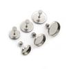 10pcs 8 10 12mm Stainless Steel Black Color Earring Studs Earrings Blank Base Fit 8-12mm Glass Cabochons Buttons Earring Bezels