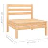 Vidaxl 5-Cz. Garden Lounge Set, Solid Pine Wood