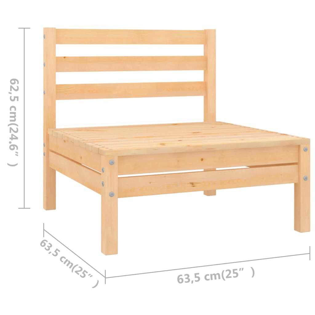 Vidaxl 5-Cz. Garden Lounge Set, Solid Pine Wood