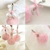 Plush Ball Shapes Key Chain Pendant Faux Furs Key Rings for Phones Cute Jewelry