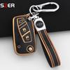 Tpu Car Key Case Cover For Fiat Panda Stilo Punto Doblo Grande Bravo 500 Ducato Minibus Folding Keychain Interior Accessories