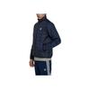 Adidas Originals Solid Color Logo Print Zipper Stand Collar Warm Outdoor Quilted Lightweight Cotton Jacket Men Jacket Deep-Indigo HL9215