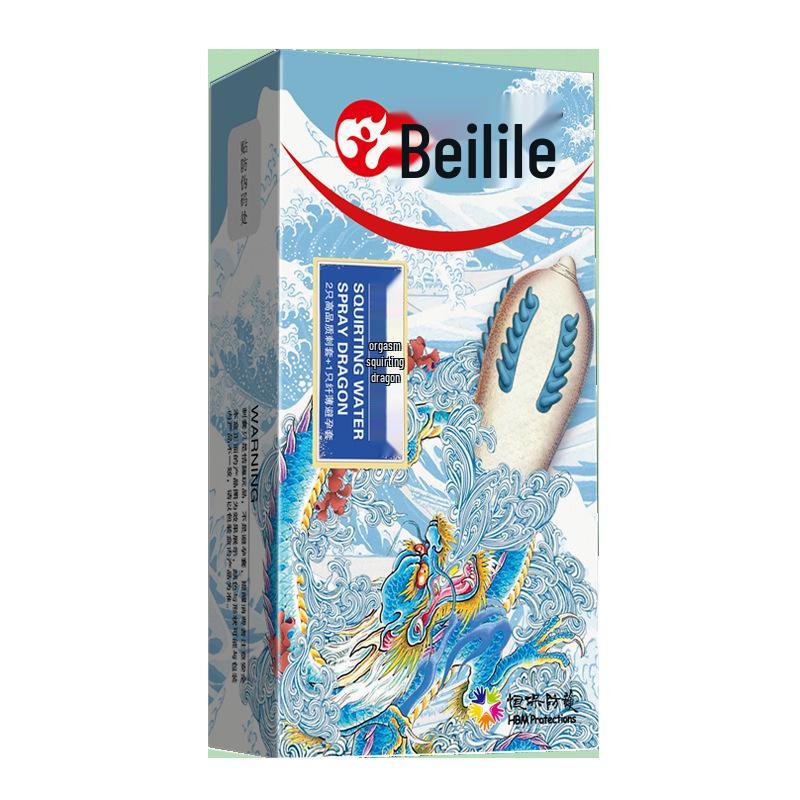 Bailile Prickly Silky Ribbed Condoms - Light & Thin 3D Texture for Adults