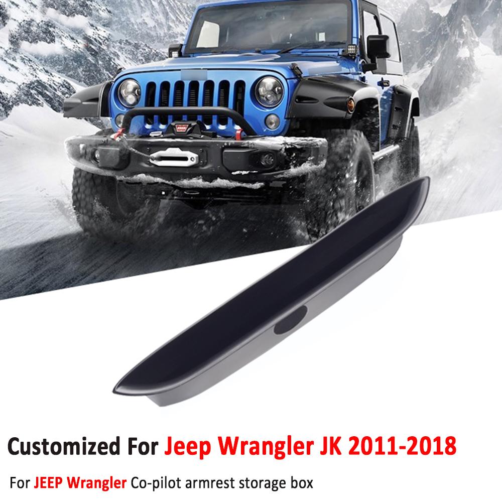For Jeep Wrangler JK 2011-2018 LHD Car Passenger Storage Tray Organizer Grab Handle Accessory Box Door Interior Accessories
