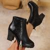 Fashion Ankle Women Chelsea Short Boots Goth Fashion Chunky Heeled Shoes New Pumps 2025 Winter Gladiator High Heels Woman Botas Mujer