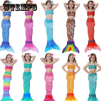 Çocuk Balık Kuyruğu Mayo Bikini Set Denizkızı Prenses Mayo Küçük Kız Mayo Kostüm